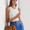 Walnut/Lauren Tan Damen Ralph Lauren Rattan Medium Lilly Satchel Taschen Walnut/Lauren Tan Damen Ralph Lauren Rattan Medium Lilly Satchel Taschen
