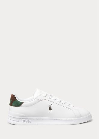 Weiß / Camouflage Herren Ralph Lauren Heritage Court II Sneakers