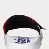 Weiß / Rot Herren Ralph Lauren Color-Blocked Leder Moto Hausschuhe Weiß / Rot Herren Ralph Lauren Color-Blocked Leder Moto Hausschuhe
