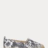 Weiß / Schwarz Damen Ralph Lauren Cameryn III Floral Leder Espadrille