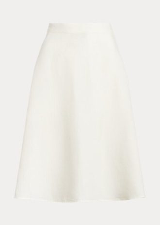 Weiße A-Linien-Röcke aus Leinen von Ralph Lauren für Damen
