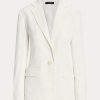 Weiße Blazer aus Leinenmischung von Ralph Lauren für Damen Weiße Blazer aus Leinenmischung von Ralph Lauren für Damen
