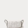 Weiße Damen Ralph Lauren Eyelet Leder Kleine Maddy Schultertaschen Weiße Damen Ralph Lauren Eyelet Leder Kleine Maddy Schultertaschen