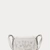 Weiße Damen Ralph Lauren Eyelet Leder Kleine Maddy Schultertaschen Weiße Damen Ralph Lauren Eyelet Leder Kleine Maddy Schultertaschen