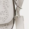 Weiße Damen Ralph Lauren Eyelet Leder Kleine Maddy Schultertaschen Weiße Damen Ralph Lauren Eyelet Leder Kleine Maddy Schultertaschen