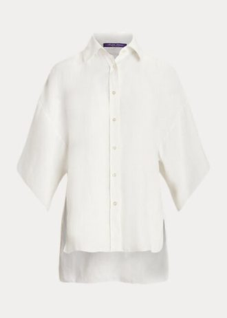 Weiße Damen Ralph Lauren Soloman Leinenbluse