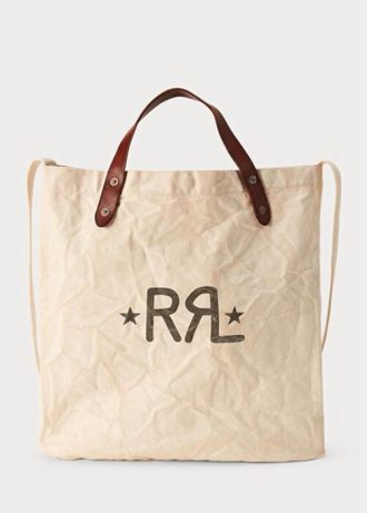 Weiße Einkaufstaschen aus Canvas mit Ralph Lauren-Logo für Herren