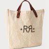 Weiße Einkaufstaschen aus Canvas mit Ralph Lauren-Logo für Herren