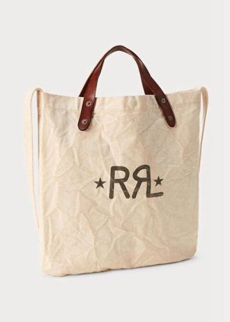Weiße Einkaufstaschen aus Canvas mit Ralph Lauren-Logo für Herren