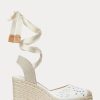 Weiße Espadrilles aus Nappaleder „Paislee Eyelet“ von Ralph Lauren für Damen Weiße Espadrilles aus Nappaleder „Paislee Eyelet“ von Ralph Lauren für Damen