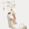 Weiße Espadrilles aus Nappaleder „Paislee Eyelet“ von Ralph Lauren für Damen Weiße Espadrilles aus Nappaleder „Paislee Eyelet“ von Ralph Lauren für Damen
