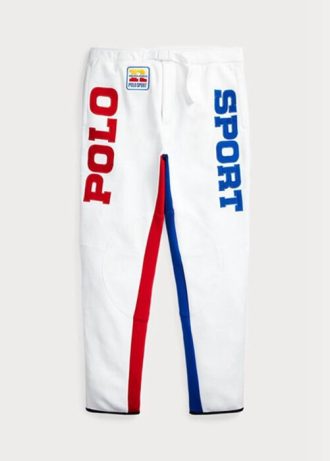 Weiße Fleecehose im Farbblockdesign von Ralph Lauren Polo Sport für Herren Weiße Fleecehose im Farbblockdesign von Ralph Lauren Polo Sport für Herren