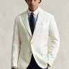 Weiße Herren-Anzugsakko aus weichem Leinen von Ralph Lauren Polo Weiße Herren-Anzugsakko aus weichem Leinen von Ralph Lauren Polo