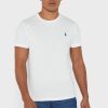 Weiße Herren Ralph Lauren Brust-Logo Rundhals T-Shirts Weiße Herren Ralph Lauren Brust-Logo Rundhals T-Shirts