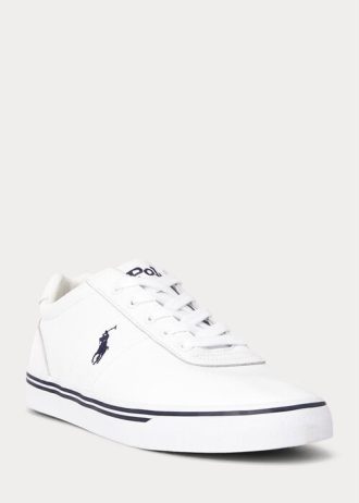 Weiße Herren-Sneakers „Hanford“ von Ralph Lauren aus Leder