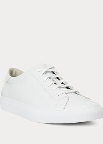 Weiße Herren-Sneakers „Jermain“ von Ralph Lauren aus Leder