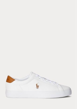Weiße Herren-Sneakers „Longwood“ von Ralph Lauren aus Leder