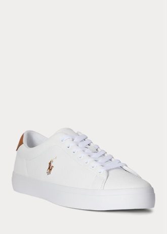 Weiße Herren-Sneakers „Longwood“ von Ralph Lauren aus Leder