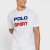 Weiße Herren-T-Shirts mit Rundhalsausschnitt und Logo von Ralph Lauren Weiße Herren-T-Shirts mit Rundhalsausschnitt und Logo von Ralph Lauren