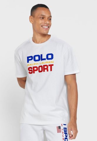 Weiße Herren-T-Shirts mit Rundhalsausschnitt und Logo von Ralph Lauren Weiße Herren-T-Shirts mit Rundhalsausschnitt und Logo von Ralph Lauren