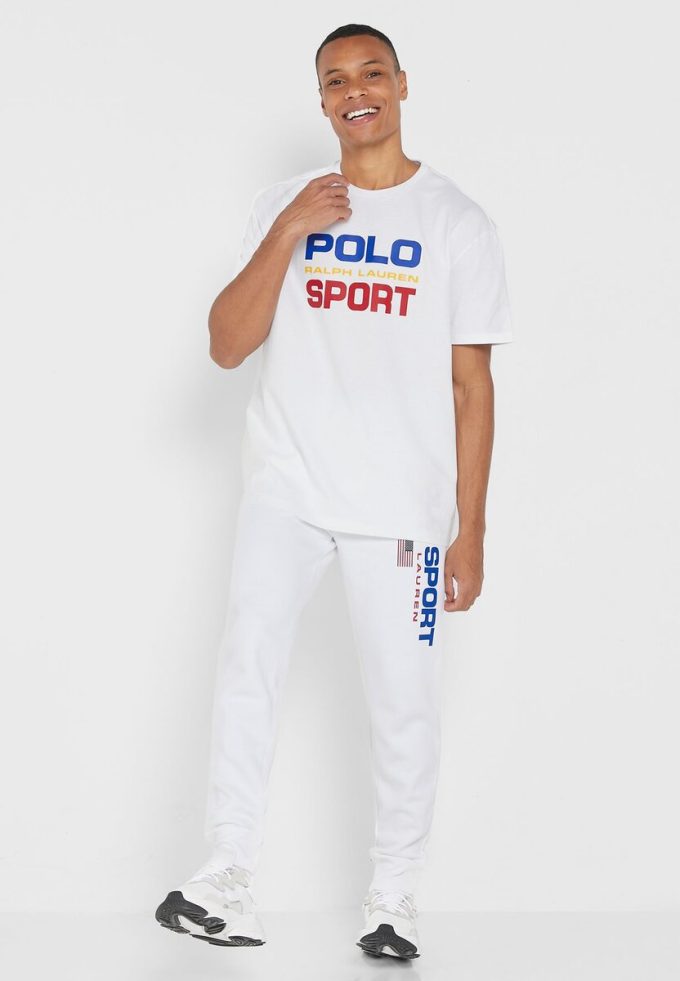 Weiße Herren-T-Shirts mit Rundhalsausschnitt und Logo von Ralph Lauren Weiße Herren-T-Shirts mit Rundhalsausschnitt und Logo von Ralph Lauren