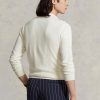 Weiße Herrenpullover aus strukturierter Baumwolle von Ralph Lauren in Slim Fit Weiße Herrenpullover aus strukturierter Baumwolle von Ralph Lauren in Slim Fit