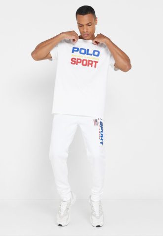 Weiße Jogginghose mit Ralph Lauren-Logo für Herren