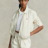 Weiße Leinen-Windjacke von Ralph Lauren für Damen Weiße Leinen-Windjacke von Ralph Lauren für Damen