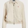 Weiße Leinen-Windjacke von Ralph Lauren für Damen Weiße Leinen-Windjacke von Ralph Lauren für Damen