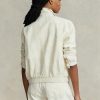Weiße Leinen-Windjacke von Ralph Lauren für Damen Weiße Leinen-Windjacke von Ralph Lauren für Damen