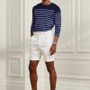 Weiße, maßgeschneiderte Stretch-Chino-Shorts für Herren von Ralph Lauren Weiße, maßgeschneiderte Stretch-Chino-Shorts für Herren von Ralph Lauren