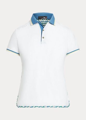 Weiße Poloshirts aus Jersey im Tailored Fit von Ralph Lauren für Damen