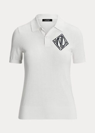Weiße Poloshirts aus Jersey von Ralph Lauren für Damen