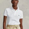 Weiße Poloshirts aus Mesh im Classic Fit von Ralph Lauren für Damen Weiße Poloshirts aus Mesh im Classic Fit von Ralph Lauren für Damen