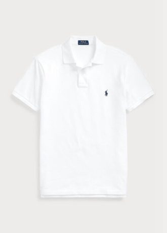 Weiße Poloshirts aus Mesh im Slim Fit von Ralph Lauren für Herren