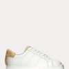 Weiße Ralph Lauren Angeline IV Action Leder-Sneakers für Damen Weiße Ralph Lauren Angeline IV Action Leder-Sneakers für Damen