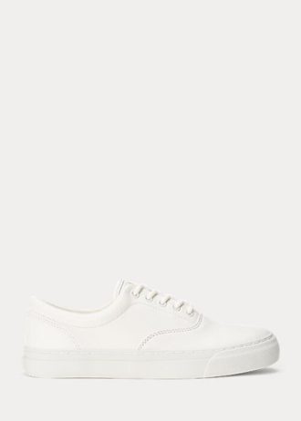 Weiße Ralph Lauren Bryn Leder-Sneakers für Damen
