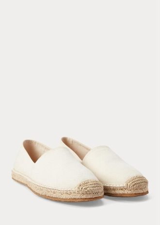Weiße Ralph Lauren Canvas-Espadrille für Herren
