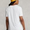 Weiße Ralph Lauren Classic Fit Big Pony Jersey-T-Shirts für Herren
