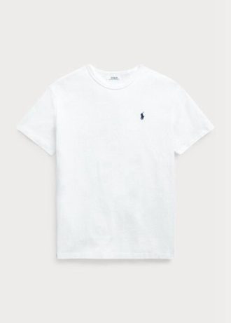 Weiße Ralph Lauren Classic Fit Heavyweight Jersey T-Shirts für Herren