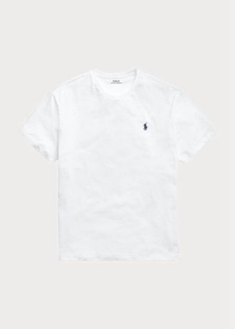 Weiße Ralph Lauren Classic Fit Jersey-T-Shirts mit Rundhalsausschnitt für Herren