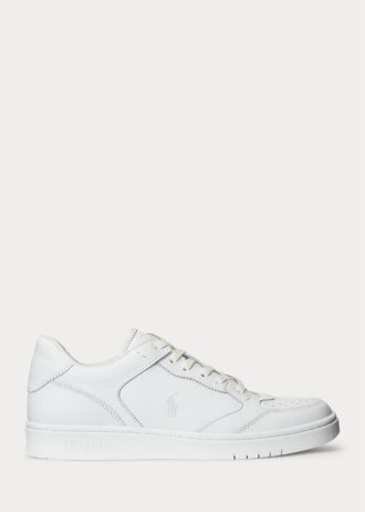 Weiße Ralph Lauren Court Sneakers für Herren