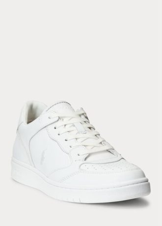 Weiße Ralph Lauren Court Sneakers für Herren