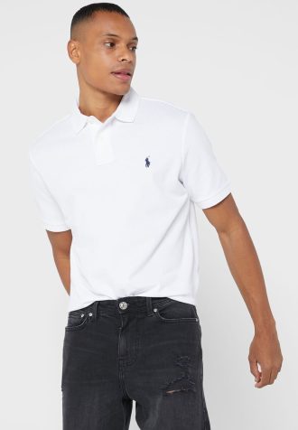 Weiße Ralph Lauren Essential Poloshirts für Herren