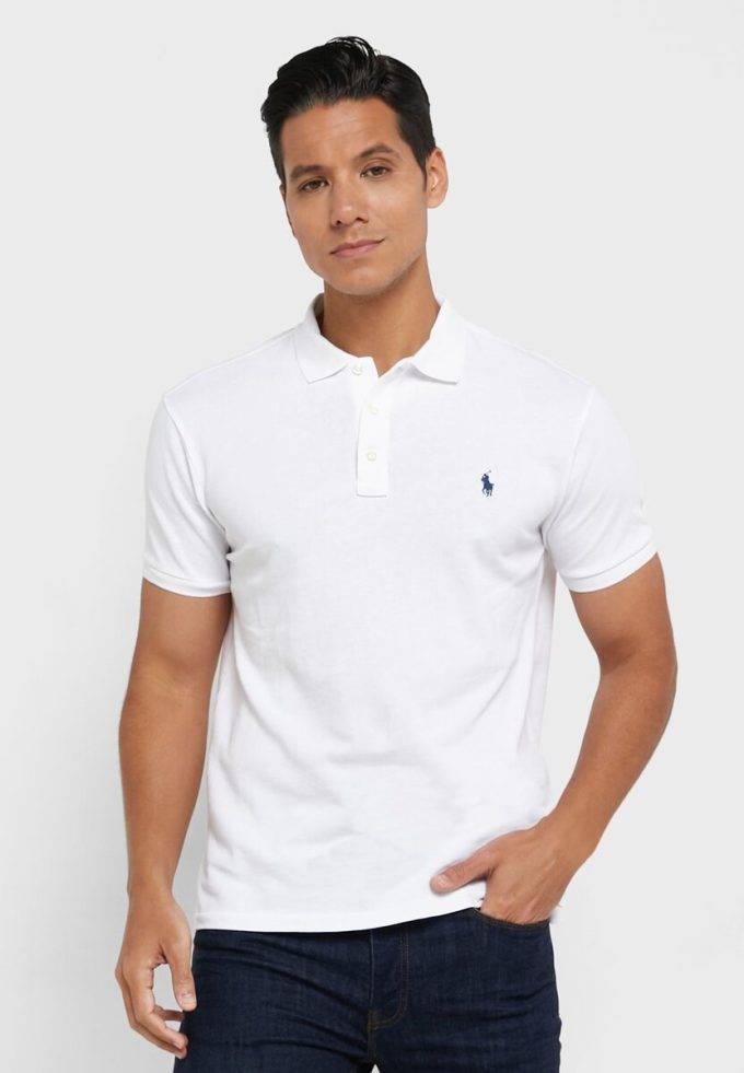 Weiße Ralph Lauren Essential Poloshirts für Herren