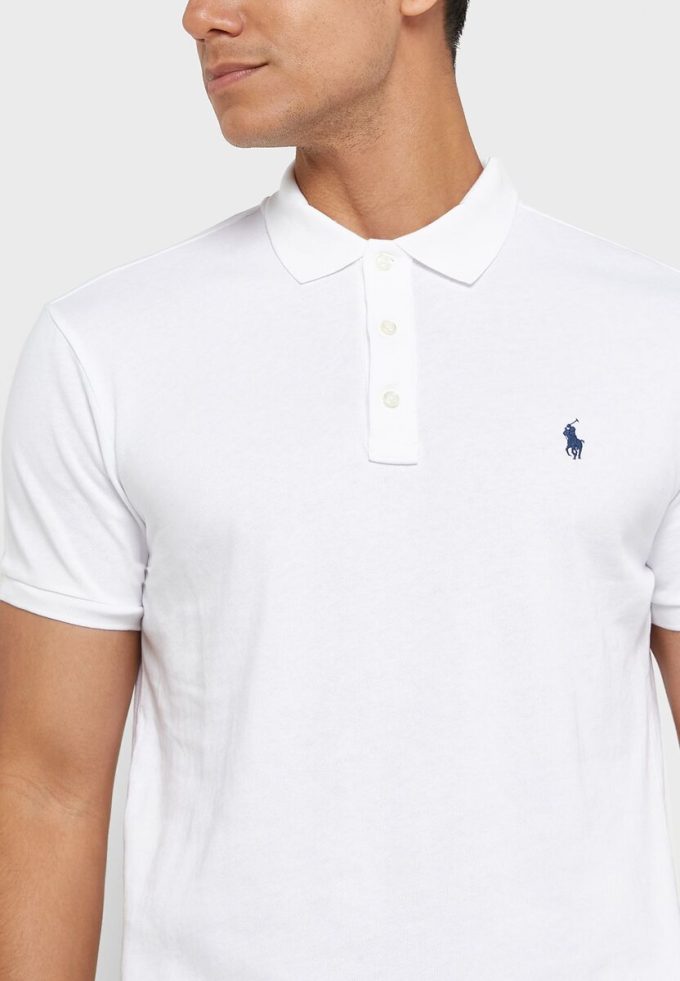 Weiße Ralph Lauren Essential Poloshirts für Herren