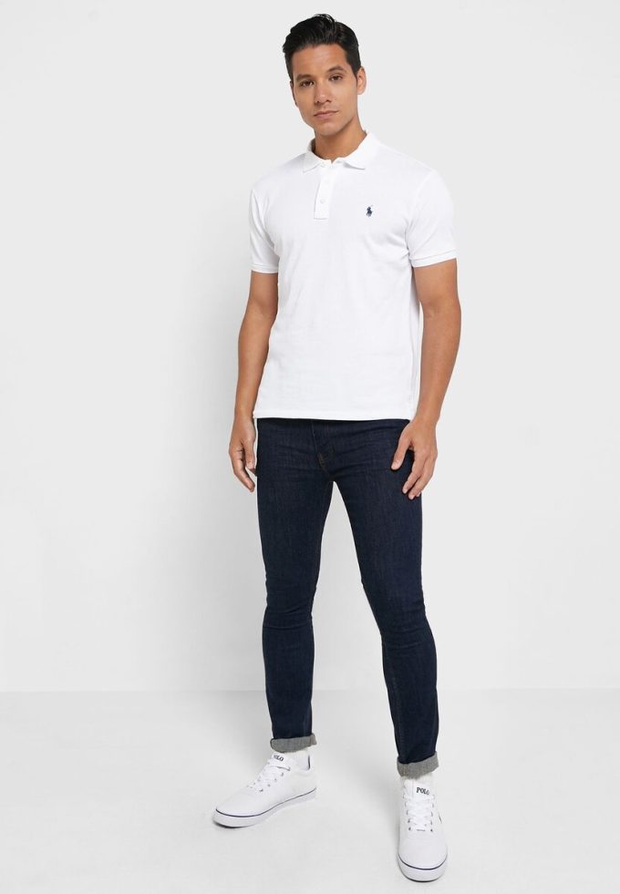 Weiße Ralph Lauren Essential Poloshirts für Herren