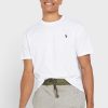 Weiße Ralph Lauren Essential T-Shirts mit Rundhalsausschnitt für Herren Weiße Ralph Lauren Essential T-Shirts mit Rundhalsausschnitt für Herren