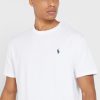Weiße Ralph Lauren Essential T-Shirts mit Rundhalsausschnitt für Herren Weiße Ralph Lauren Essential T-Shirts mit Rundhalsausschnitt für Herren