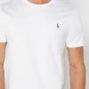 Weiße Ralph Lauren Essential T-Shirts mit Rundhalsausschnitt für Herren
